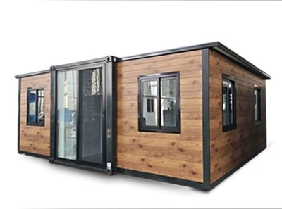 2-bedroom expandable prefab home fully unfolded exterior rendering from TYGB Factory 2-bedroom expandable prefab home fully unfolded exterior rendering from TYGB Factory